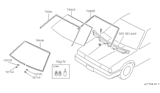 Diagram for 1987 Nissan Sentra Windshield - 72712-Q5200