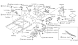 Diagram for 1990 Nissan Sentra Exhaust Heat Shield - 74752-68M00