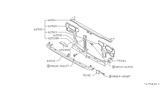 Diagram for 1988 Nissan Sentra Radiator Support - 62510-60A00