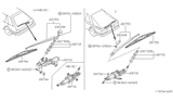 Diagram for 1990 Nissan Sentra Wiper Arm - 28780-55A00