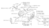 Diagram for 1987 Nissan Sentra Alternator Bracket - 11715-50A00