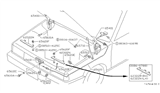 Diagram for 1987 Nissan Sentra Hood Hinge - 65400-50A00