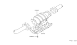 Diagram for 1987 Nissan Sentra Exhaust Heat Shield - 20853-73A00