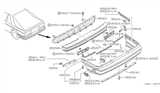 Diagram for 1987 Nissan Sentra Bumper - 85022-65A28