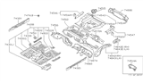 Diagram for 1989 Nissan Pulsar NX Rear Crossmember - 75650-50A00