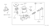 Diagram for 1990 Nissan Sentra Brake Master Cylinder Reservoir - 46010-62A01