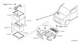 Diagram for 2019 Nissan Titan Battery Tray - 24428-1FC0A