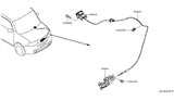 Diagram for Nissan Cube Hood Cable - 65621-1FC0A