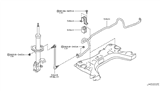 Diagram for Nissan Cube Sway Bar Bracket - 54614-AX400