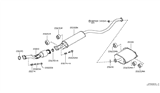 Diagram for Nissan Sentra Exhaust Hanger - 20651-JJ00B