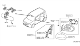 Diagram for 2009 Nissan Cube Car Mirror - 96321-1FA0A