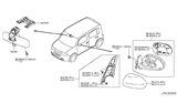 Diagram for 2012 Nissan Cube Car Mirror - 96366-1FC1A