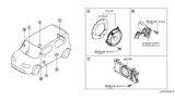 Diagram for 2011 Nissan Cube Car Speakers - 28156-1FS0B