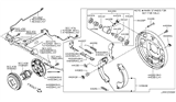 Diagram for 2009 Nissan Versa Brake Shoe Set - D4060-ZW80A