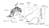 Diagram for 2009 Nissan Cube Wheelhouse - 63842-1FA0A