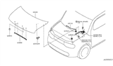 Diagram for 2010 Nissan Cube Hood Hinge - 65400-1FA0A