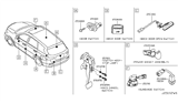 Diagram for 2020 Nissan Rogue Door Jamb Switch - 25140-4BA0B