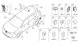Diagram for 2018 Nissan Rogue Body Mount Hole Plug - 74816-4CL0A