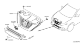 Diagram for 2015 Nissan Rogue Grille - 62310-9TA3A