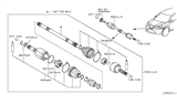 Diagram for Nissan Axle Shaft - 39101-4BA0A