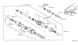 Diagram for 2015 Nissan Rogue Axle Shaft - 39101-4BA0A