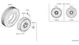 Diagram for 2018 Nissan Rogue Spare Wheel - 40300-4CE7A