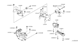 Diagram for Nissan Engine Mount Bracket - 11360-4BA0B