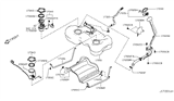 Diagram for Nissan Rogue Fuel Filler Neck - 17228-7FW0A