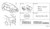 Diagram for 2020 Nissan Rogue Emblem - 84895-4BA2A