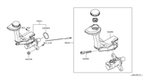 Diagram for 2016 Nissan Rogue Brake Master Cylinder Reservoir - 46010-4BA2C