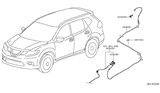 Diagram for 2017 Nissan Rogue Fuel Door Release Cable - 78821-6FK0A