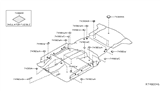 Diagram for 2013 Nissan Leaf Body Mount Hole Plug - 74849-1JY0A
