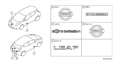 Diagram for 2017 Nissan Leaf Emblem - 62890-4NR0A