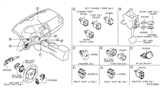 Diagram for 2016 Nissan Leaf Headlight Switch - 25560-3KA1C