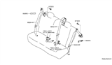 Diagram for Nissan Leaf Seat Belt - 88844-3NF9B