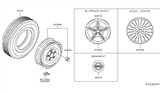 Diagram for 2013 Nissan Leaf Spare Wheel - 40300-3NF3E