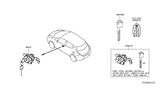 Diagram for 2018 Nissan Leaf Ignition Lock Cylinder - 99810-3NF0A