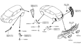 Diagram for Nissan Leaf Mud Flaps - 63854-3NF0A