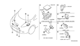 Diagram for 2016 Nissan Leaf Air Bag Sensor - 98581-3JA5A