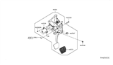 Diagram for 2017 Nissan Leaf Brake Pedal - 46501-3NF1B