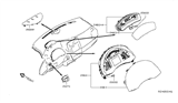 Diagram for 2014 Nissan Leaf Instrument Cluster - 24810-3NF0B