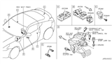 Diagram for Nissan Power Window Switch - 25401-1EA3D