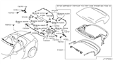 Diagram for Nissan 370Z Front Door Striker - 97083-1ET0A