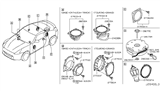 Diagram for Nissan Rogue Car Speakers - 28153-3TA0A