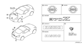 Diagram for 2011 Nissan 370Z Emblem - 84895-1EA1A