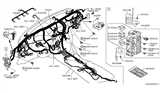 Diagram for Nissan 370Z Fuse Box - 24350-1UX1A