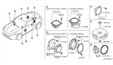 Diagram for 2010 Nissan 370Z Car Speakers - 28156-1EA0A