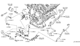 Diagram for 2017 Nissan 370Z Engine Oil Cooler - 21305-JK26A