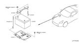 Diagram for 2009 Nissan 370Z Battery Tray - 64866-JK600