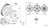 Diagram for 2011 Nissan Maxima Lug Nuts - 40224-JK00A